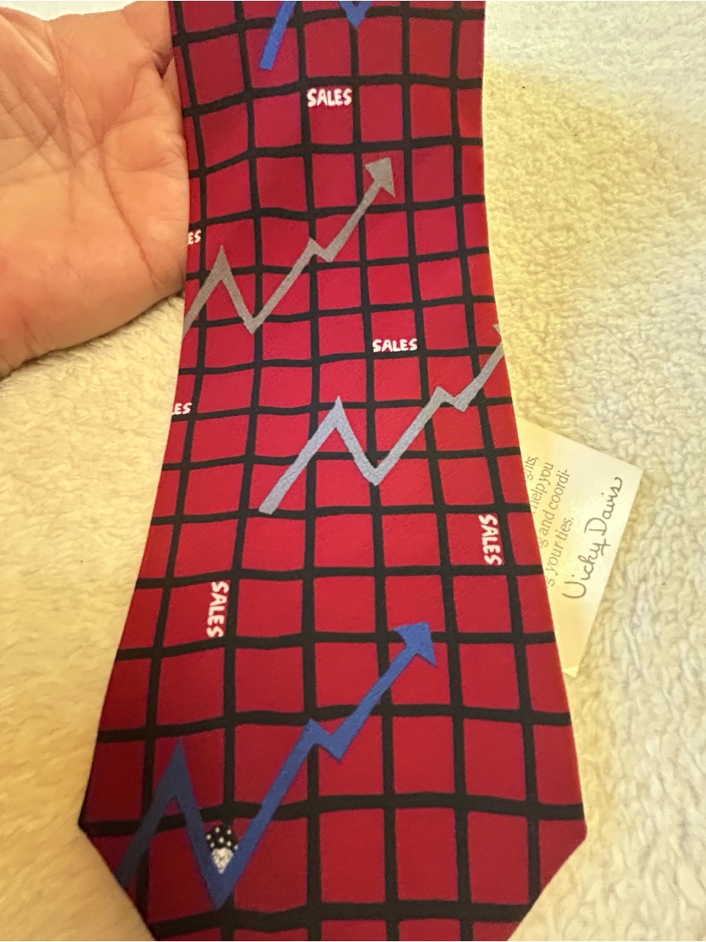 🎁3 for $30 - Red Sales Pattern Necktie